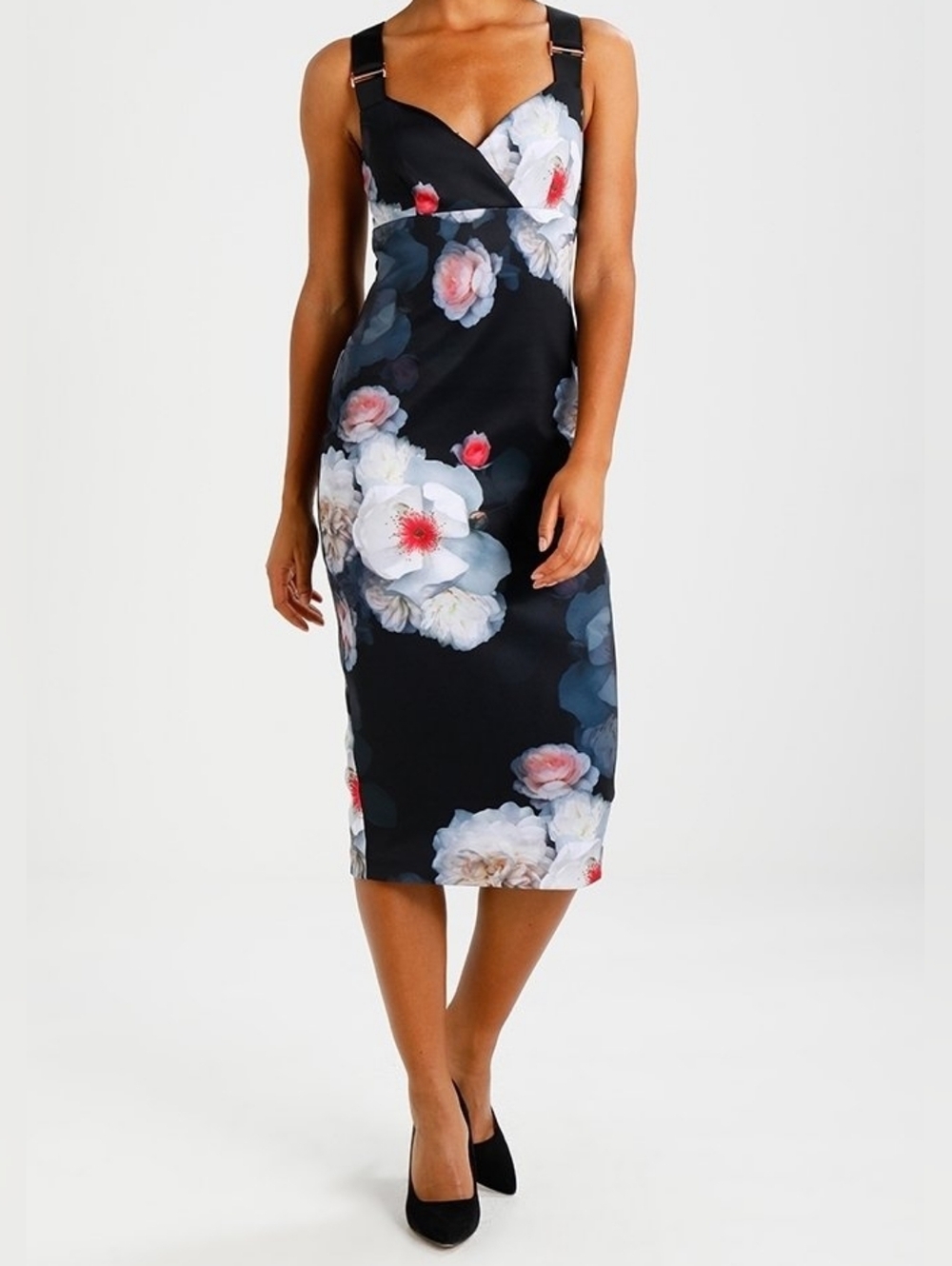 Ted Baker London Teeki Chelsea Print Bodycon Dress Size 4 Floral Party Cocktail
